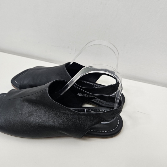 COS Minimalist Genuine Leather Black Sandals Sz 9.5 / 41 EUR - Picture 4 of 7